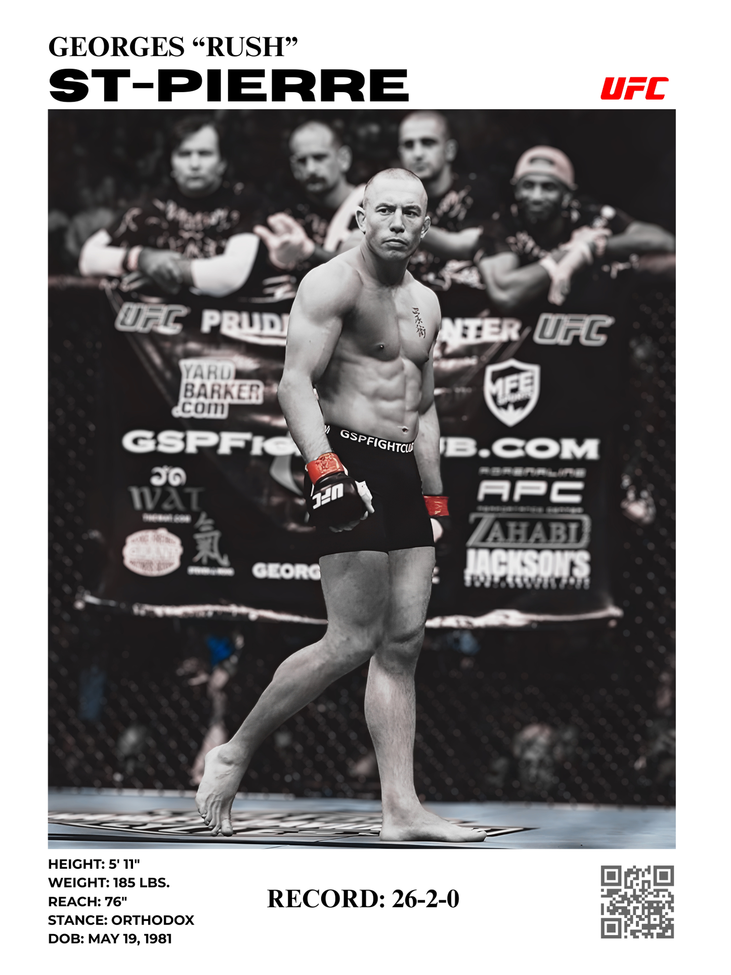 georges "rush" st-pierre 30x40