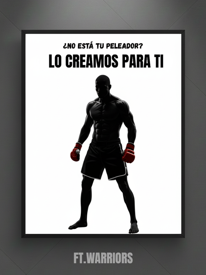 cuadro personalizado ufc – tú eliges al peleador