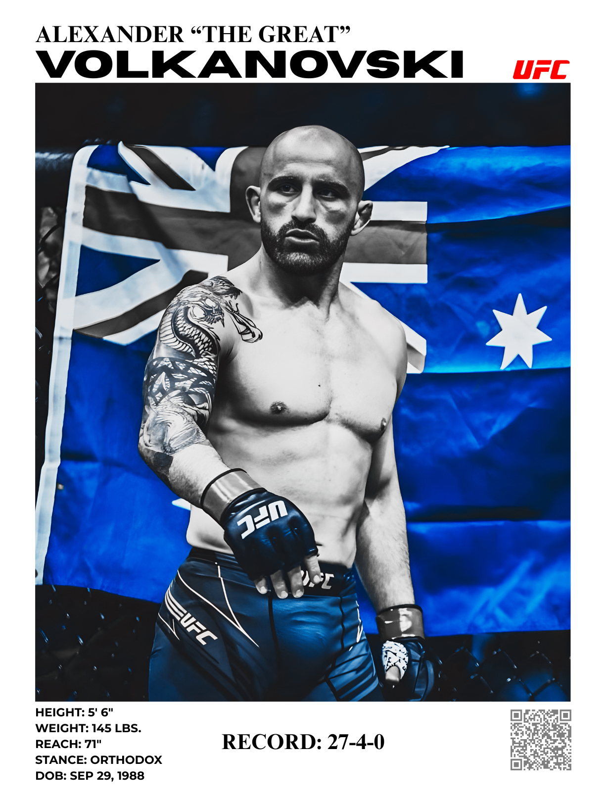 alexander "the great" volkanovski (n2) 30x40