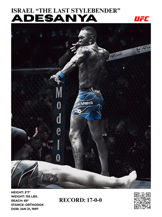 ISRAEL "THE LAST SYLEBENDER" ADESANYA 30x40