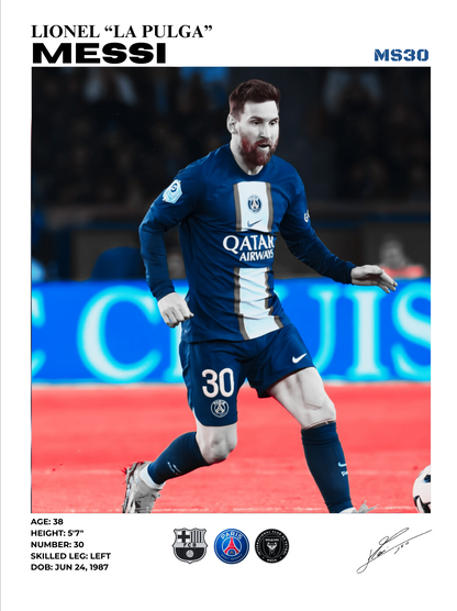 LIONEL MESSI PSG 30x40