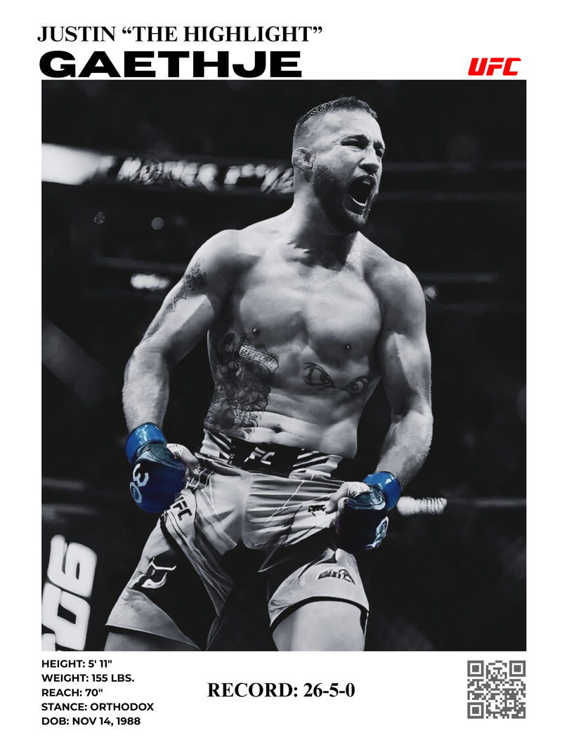 JUSTIN "THE HIGHLIGHT" GAETHJE 30X40