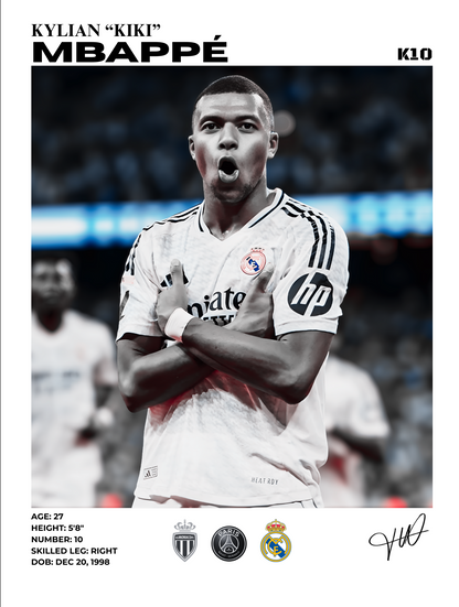 MBAPPÉ REAL MADRID 30x40