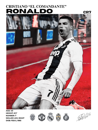 CRISTIANO RONALDO JUVENTUS 30x40