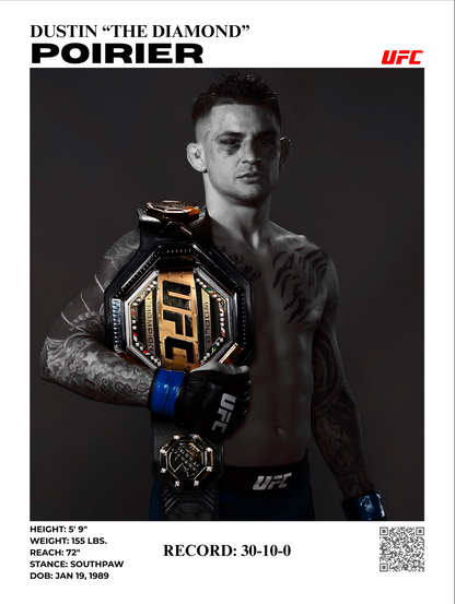 DUSTIN POIRIER CHAMP (2) 30x40