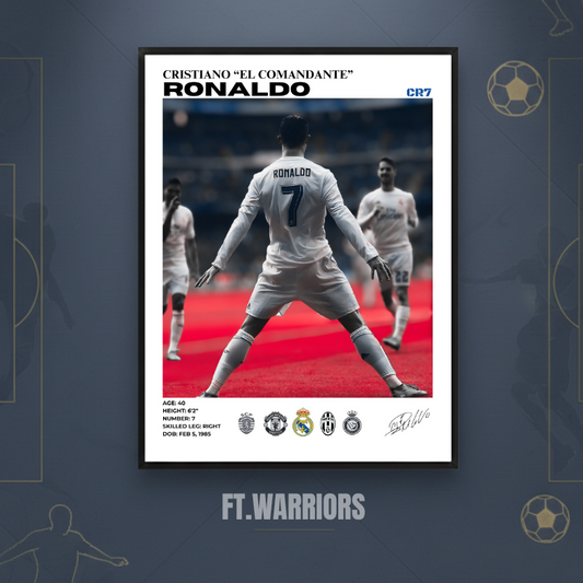 CRISTIANO RONALDO REAL MADRID BACK 30x40