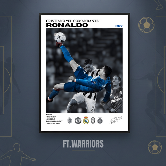 CRISTIANO RONALDO REAL MADRID CHILENA 30x40