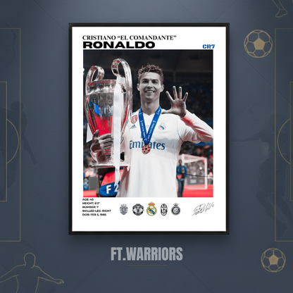 CRISTIANO RONALDO MR CHAMPIONS 30x40