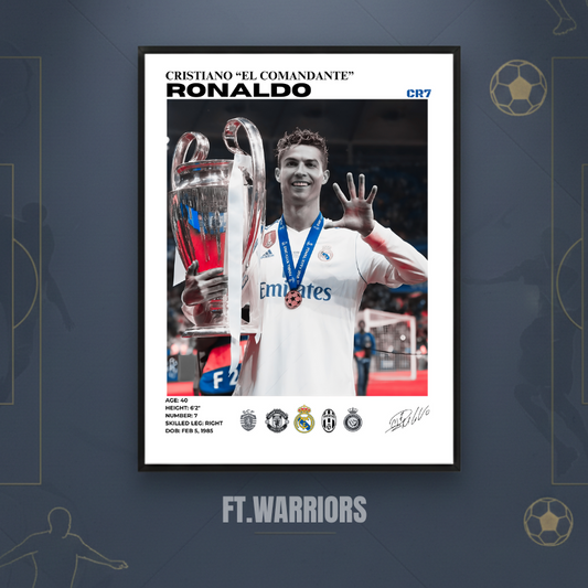 CRISTIANO RONALDO MR CHAMPIONS 30x40