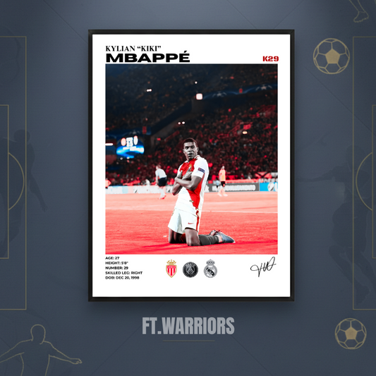 MBAPPÉ AS MÓNACO 30x40