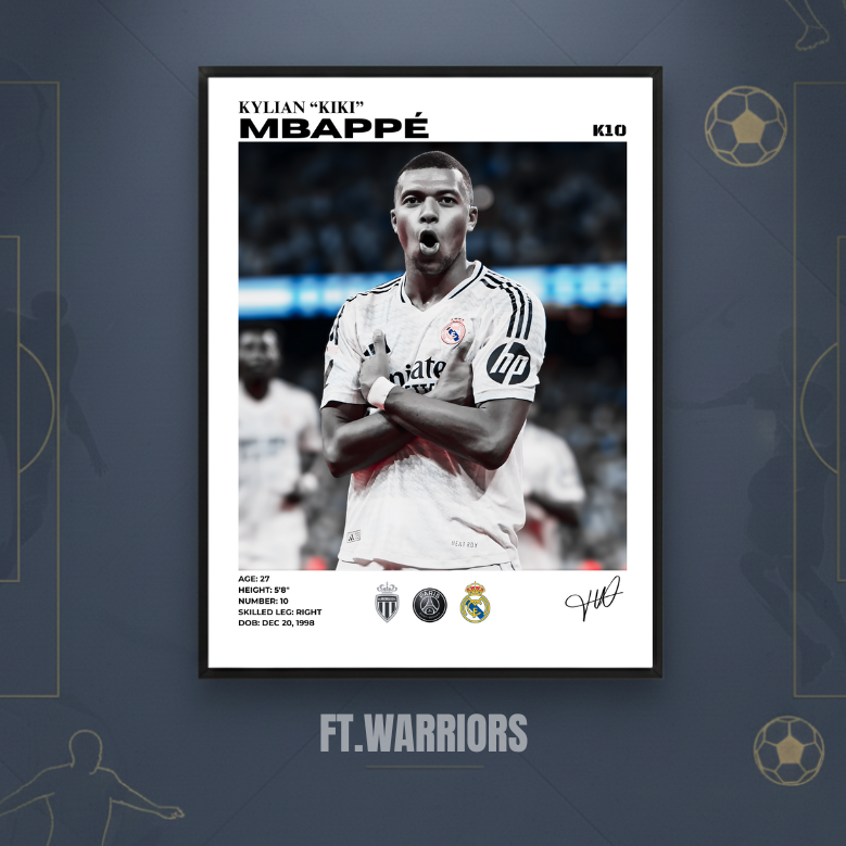 mbappé real madrid 30x40