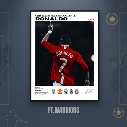 CRISTIANO RONALDO MANCHESTER UNITED BACK 30X40