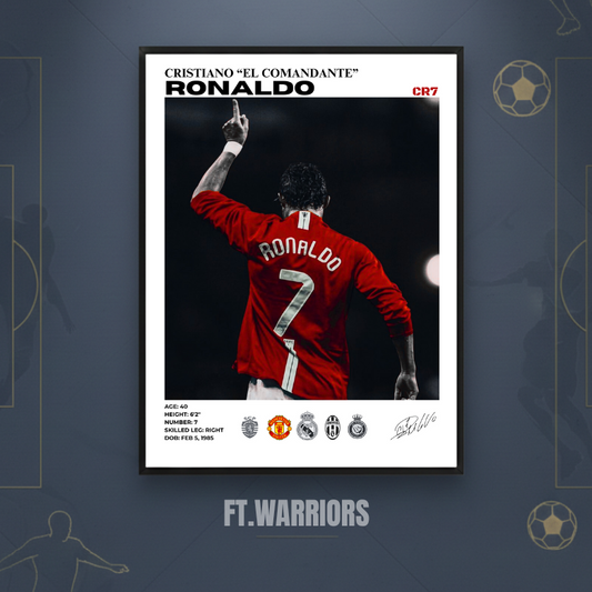 CRISTIANO RONALDO MANCHESTER UNITED BACK 30X40