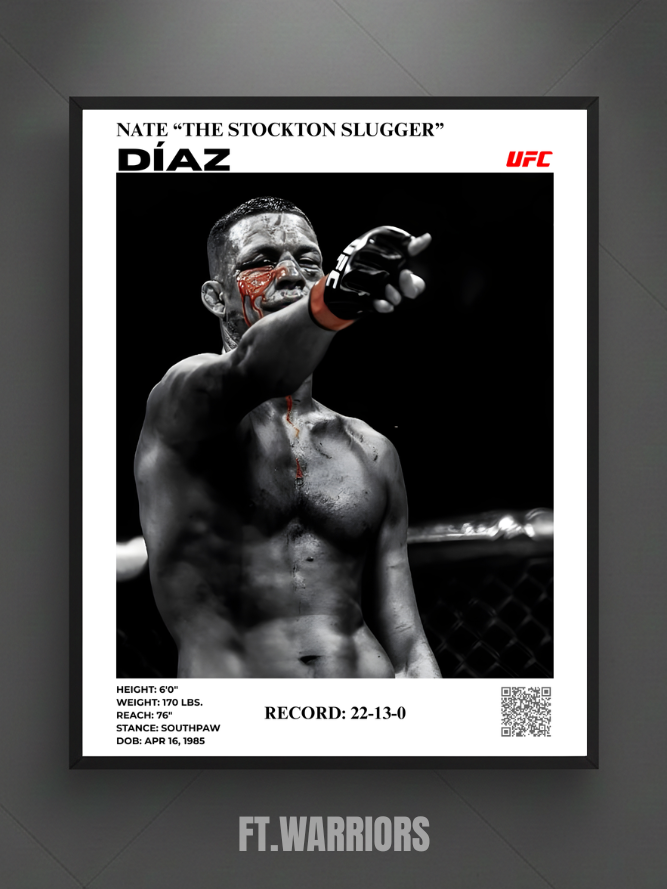 nate "the stockson slugger" díaz 30x40