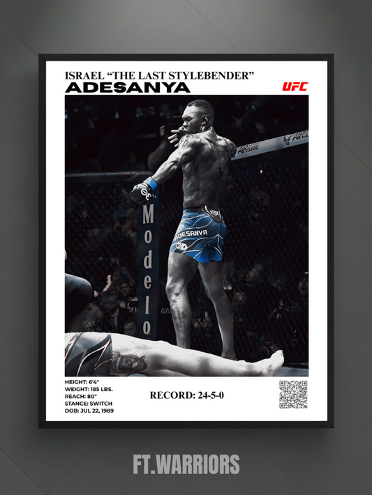 ISRAEL "THE LAST SYLEBENDER" ADESANYA 30x40