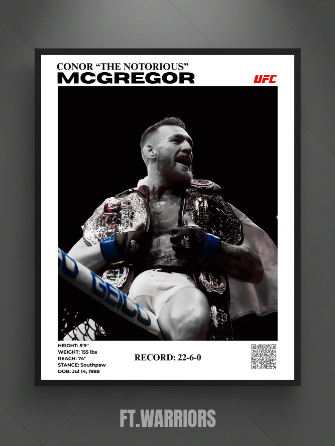 conor "the notorious" mcgregor - 2x champ 30x40