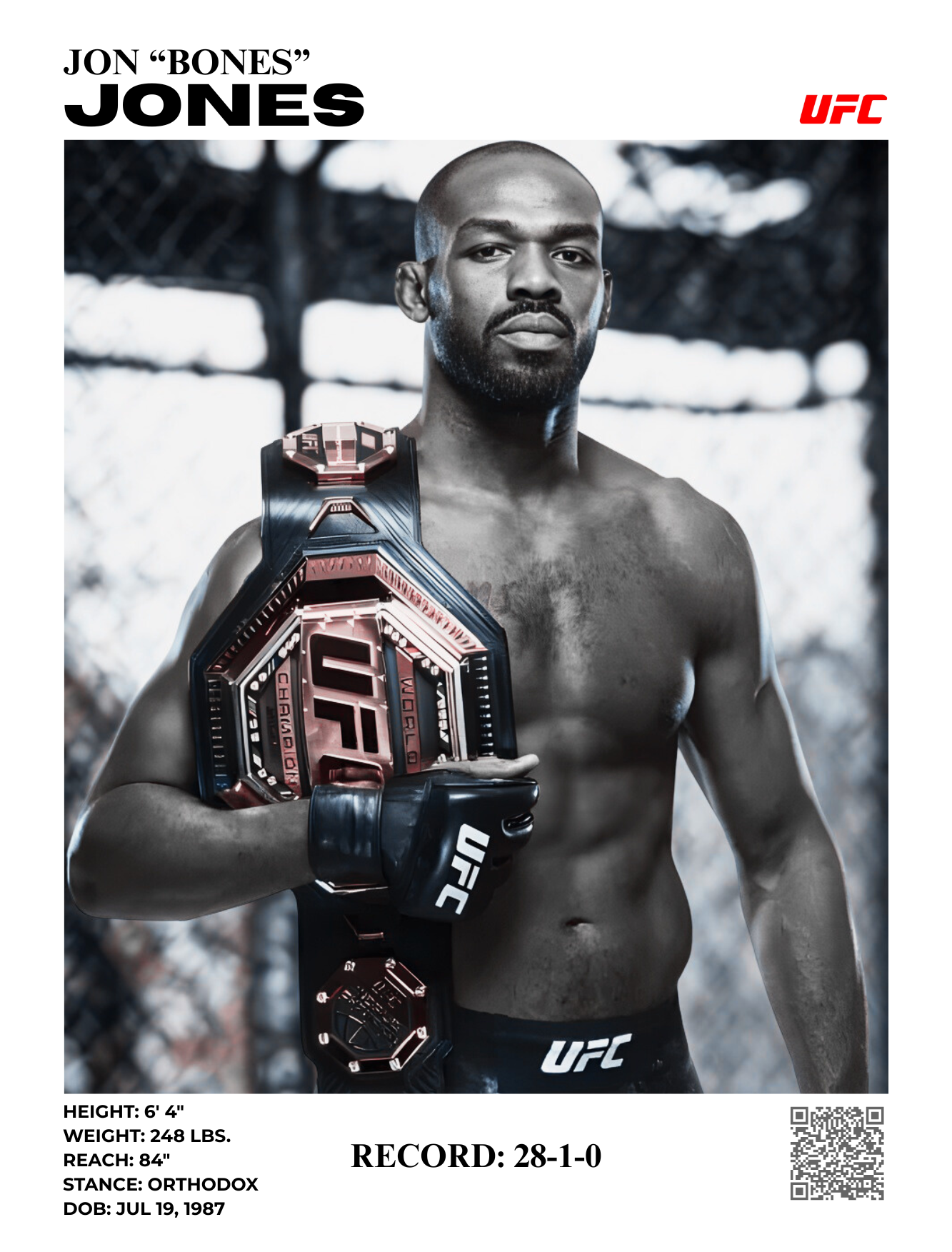 jon "bones" jones - champ 30x40