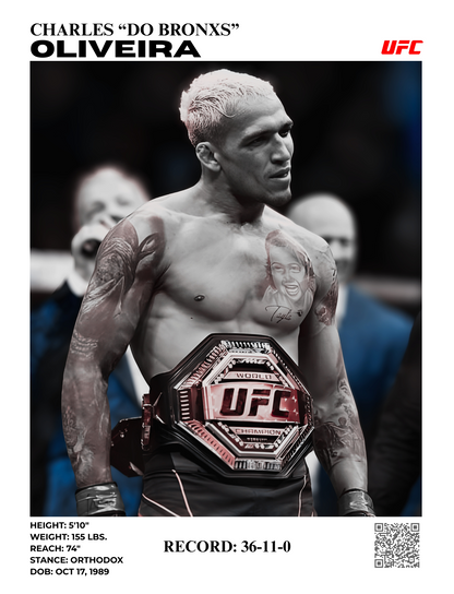CHARLES "DO BRONXS" OLIVEIRA CHAMP 30X40