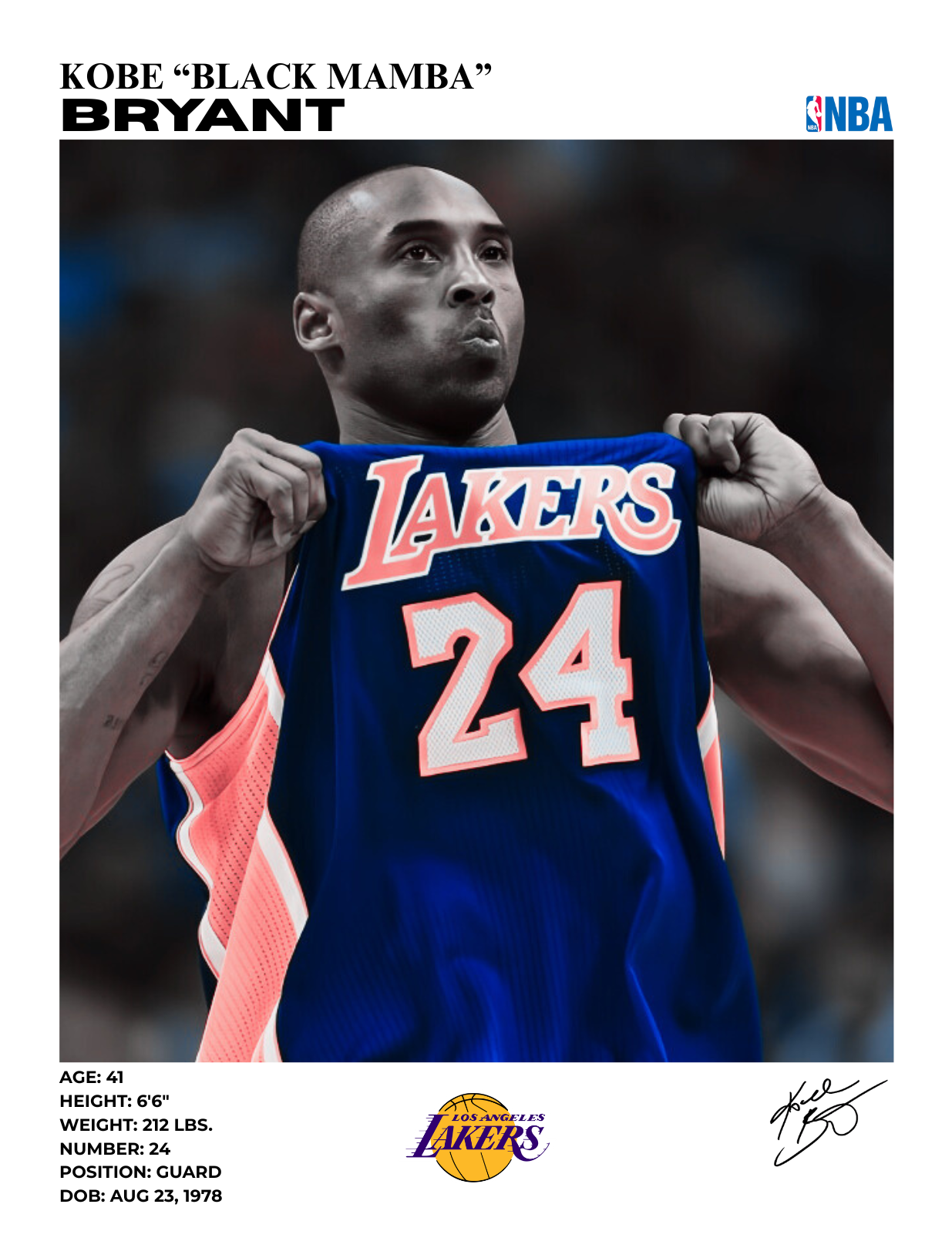 kobe bryant 30x40