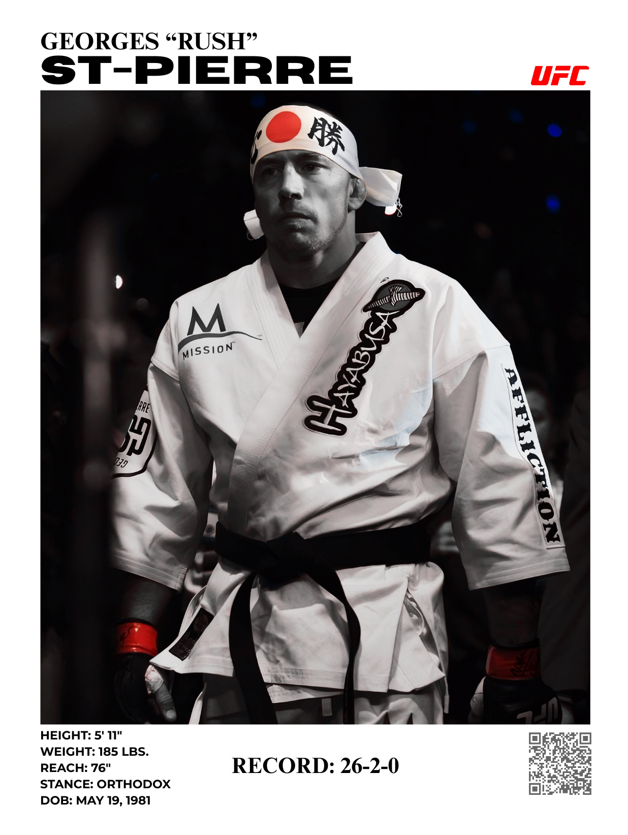 georges "rush" st-pierre (2) 30x40