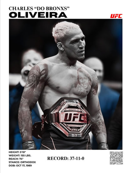 CHARLES "DO BRONXS" OLIVEIRA CHAMP 30X40