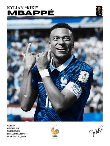 KYLIAN MBAPPE FRANCE 🇫🇷/ WORLD CUP 2026 EDITION 30x40