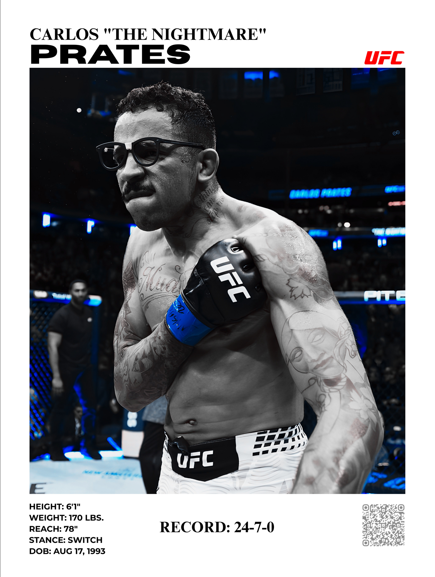 carlos "the nightmare" prates 30x40